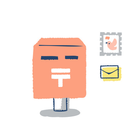Mailbox. Vector illustration. Isolated on a white background.のイラスト素材
