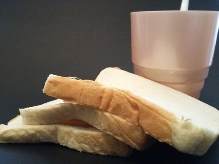 three slices of bread