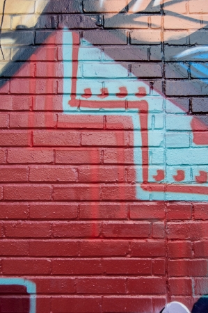 Spray painted wall graffitiのeditorial素材