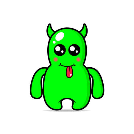 cute illustration monsters design mascot kawaiiのイラスト素材