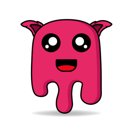 vector monsters design mascot kawaiiのイラスト素材