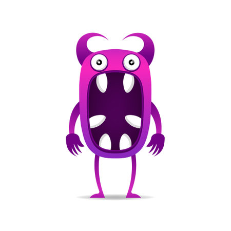 angry illustration monster design kawaiiのイラスト素材