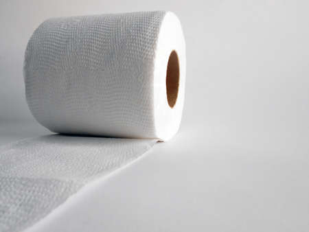 A roll of tissue isolated on white