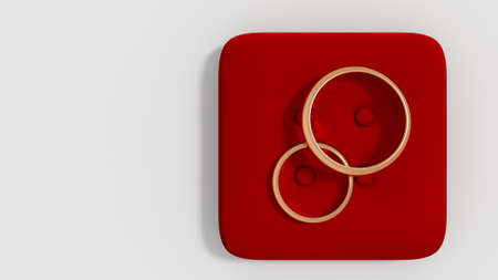 wedding rings 3d render
