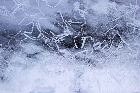 Ice texture with cracksの写真素材