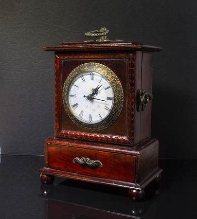 vintage watches on a black backgroundの写真素材
