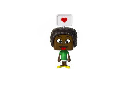 isolated black man toy, emotionのeditorial素材