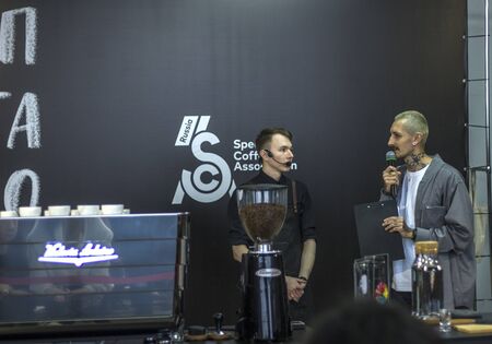 Russia, Udmurtian Republic, Izhevsk coffee festival 2019. 10 november 2019のeditorial素材