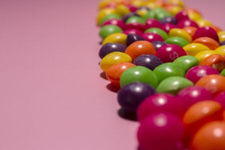 Multicolored candies for use as background. Closeup.の写真素材