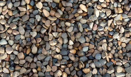 Abstract background and texture of colorful pebble in the gardenの写真素材
