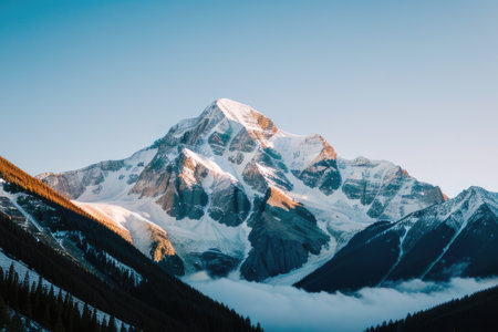 snow Mountain peaks.の素材