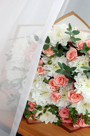 Close up flower bouquet arrangementの写真素材