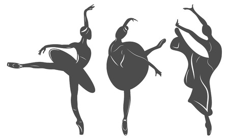 ballet dancer, dancing woman in a dressのイラスト素材