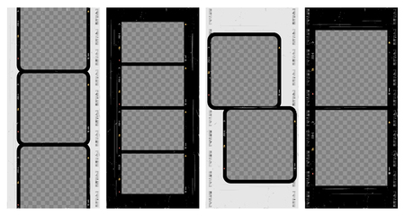 Social stories template. Editable camera roll effect design. Lifestyle concept.のイラスト素材