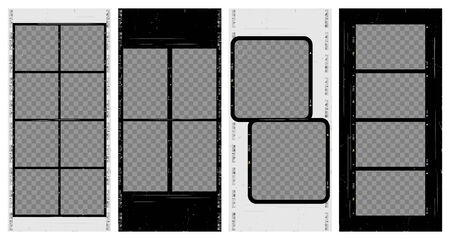 Social stories template. Editable camera roll effect design. Lifestyle concept.の写真素材