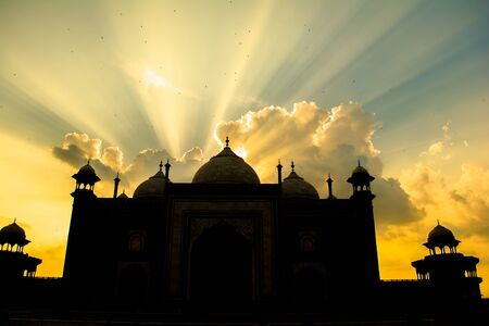 The Grate Taj Mahal of India was commissioned by Shah Jahan in 1631の写真素材