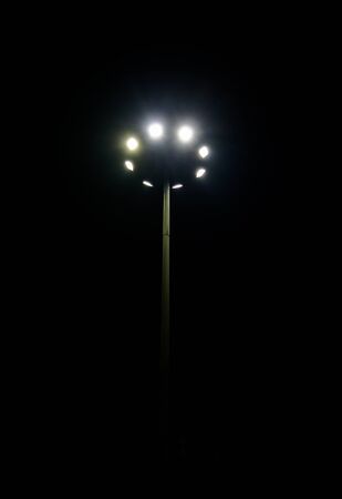 High Mast Lighting Pole, night viewの写真素材