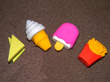cute fancy erasers toy for childrensの写真素材