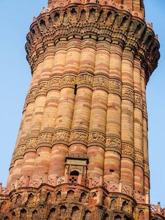 Qutb-Minar one of the most famous historical landmarks of India. The Qutub Complexの写真素材