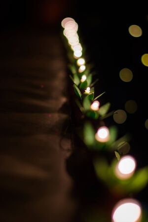 Happy Diwali - colorful decorating LED light for diwali  during diwali celebrationの写真素材