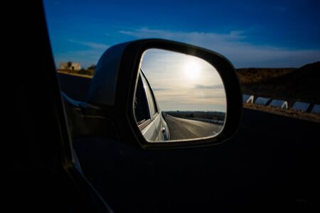 Road passing through a landscape, Jaisalmer, Rajasthanの写真素材