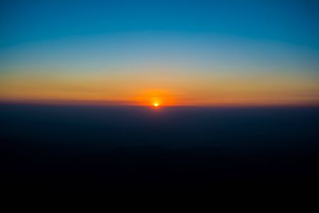Beautiful Sunset view from mata Vaishnodevi darbar katra Jammuの写真素材