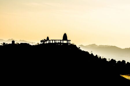 Beautiful Sunset view from mata Vaishnodevi darbar katra Jammuの写真素材
