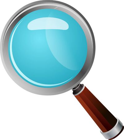 magnifying glass vector, isolated on white background.のイラスト素材