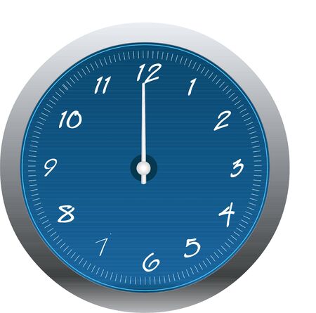 vector of blue clock, isolated on white background.のイラスト素材