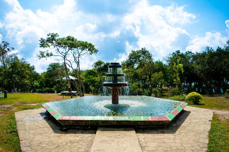 Eco Park Cherrapunji, Meghalaya. lovely view of the Green Canyons of Cherapunji, amazing views of the plains of Bangladeshの写真素材