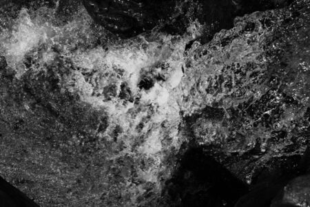 Beautiful Elephant Falls, the Three steps water falls, in Shillong, Meghalaya, East Khasi Hills, Indiaの写真素材