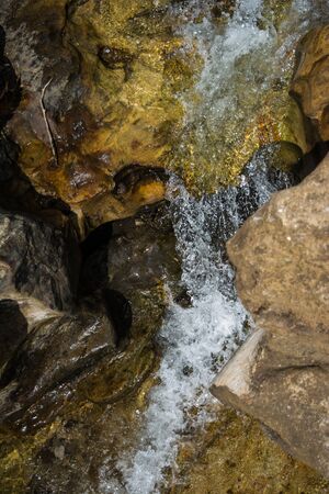 Beautiful Elephant Falls, the Three steps water falls, in Shillong, Meghalaya, East Khasi Hills,...
