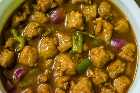 soya manchurian, Veg Manchurian with gravy, Popular street food of India, selective focusの写真素材
