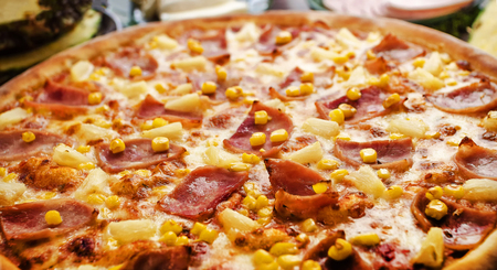 Hawaiian pizzaの写真素材