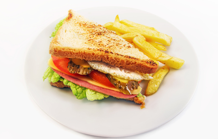 deep fried sandwich with potatoes 2の写真素材
