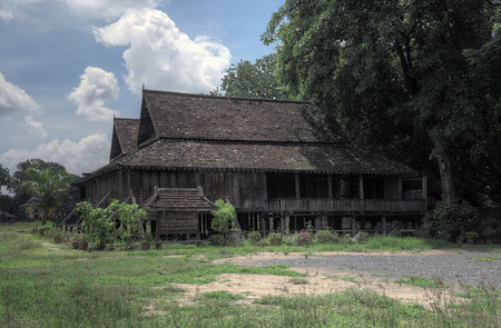 Chiang Mai, Thailand, 7 June 2014 - 140 years old ancient house reconstructedのeditorial素材