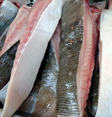 Sliced fresh stingray
