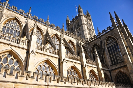 Bath Abbey landmark of bath,englandの写真素材