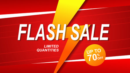 flash sale banner layout design, vector illustration
