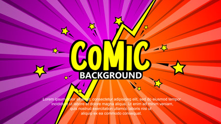 Fight background comic style design. Vector illustrationのイラスト素材
