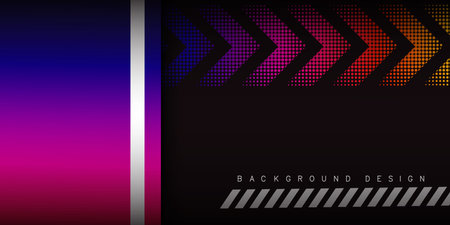 Background vector overlapping layers with colorful arrow directions for background designのイラスト素材
