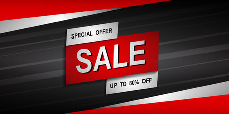 Flash sale discount banner template promotionのイラスト素材