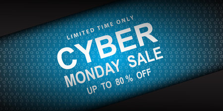 Cyber ââMonday sales, special offers. Vector illustration.のイラスト素材