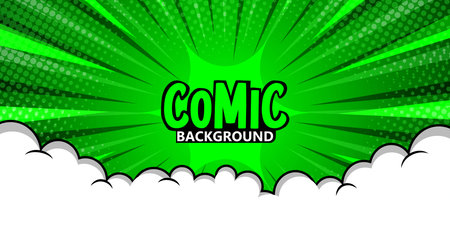 Pop art comic background. Cartoon Vector Illustrationのイラスト素材