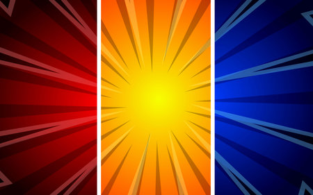 Blank colorful pop art comic backgroundのイラスト素材