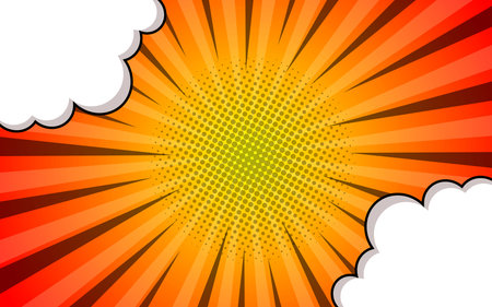 Pop art comic background. Cartoon Vector Illustrationのイラスト素材