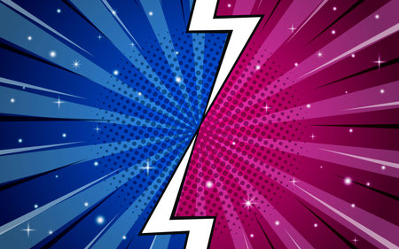 Fight background comic style design. Vector illustrationのイラスト素材