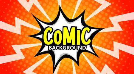 Pop art comic background. Cartoon Vector Illustrationのイラスト素材