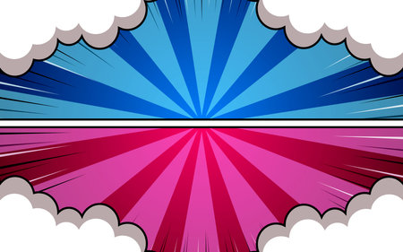 fight background in flat comic style design with halftones. Vector illustrationのイラスト素材