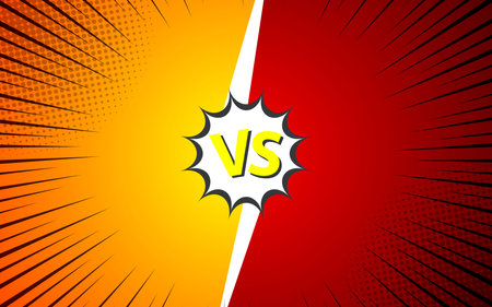 Versus Comics book empty speech bubble background. vector illustration eps 10.のイラスト素材